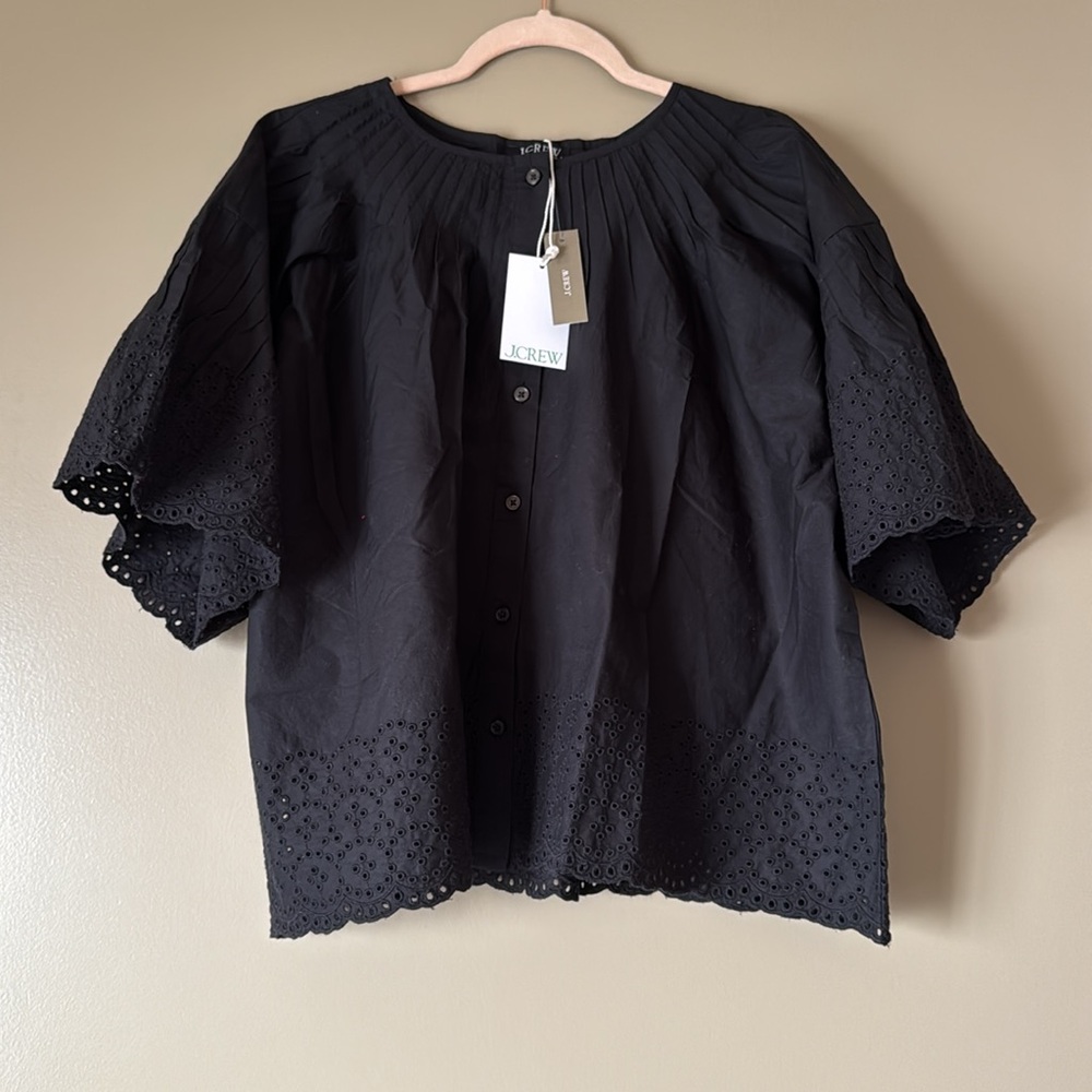 J. Crew Jolie Top in Eyelet Cotton Poplin - Picture 6 of 12